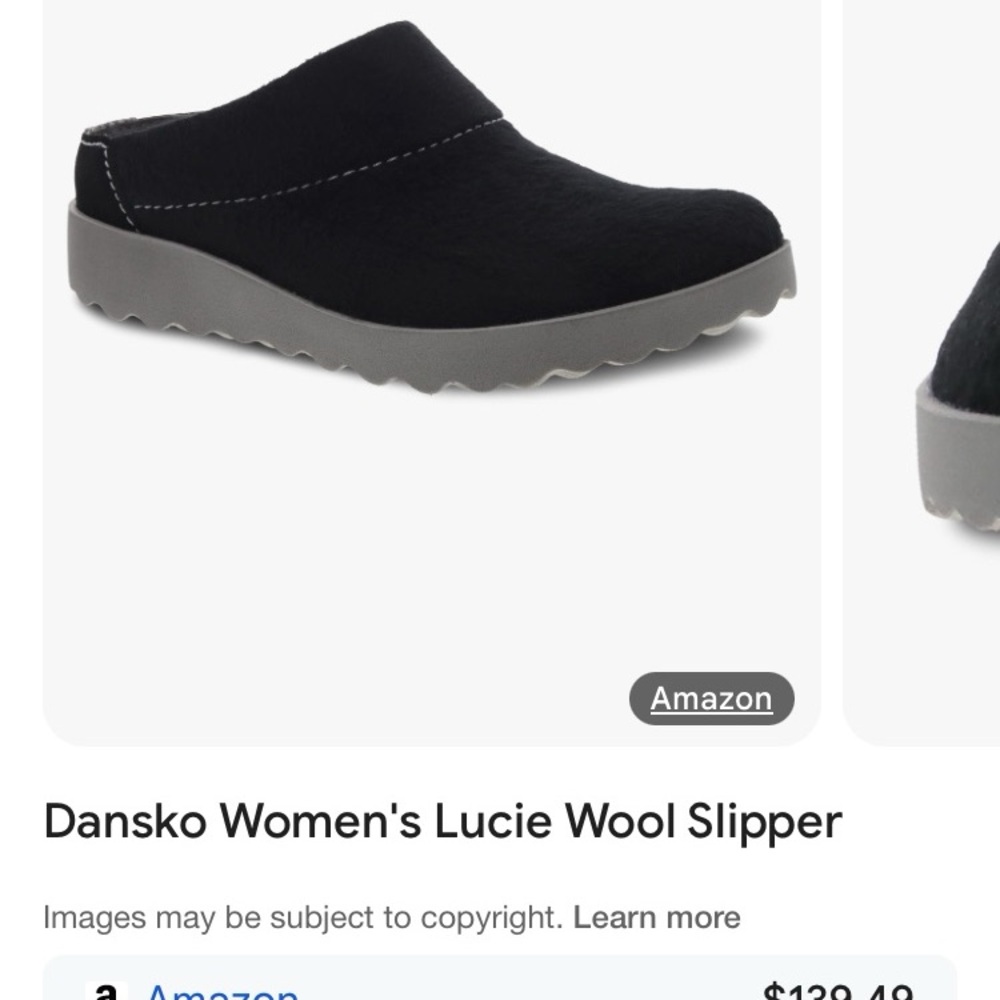 Dansko Women's Black Wool Slippers